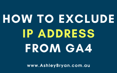 How to exclude IP address from GA4